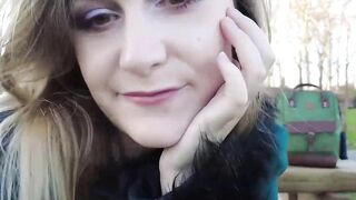 French Babe Masturbates Outdoors in Public Park