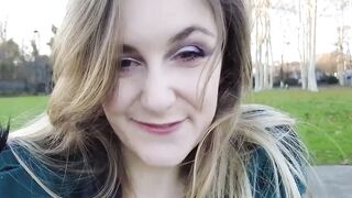French Babe Masturbates Outdoors in Public Park
