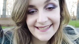 French Babe Masturbates Outdoors in Public Park