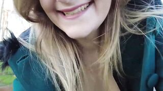 French Babe Masturbates Outdoors in Public Park