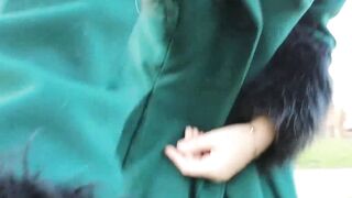French Babe Masturbates Outdoors in Public Park