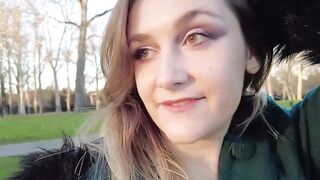 French Babe Masturbates Outdoors in Public Park