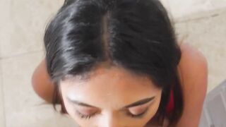 Petite Teen Handyman Gets A Surprise Blow Job And Facial