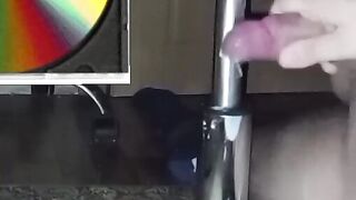 a boy whose dick is rubbed against the leg of a stainless steel chair by a stranger a