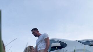 French Blond Babe Gets Fucked Outdoors in Public
