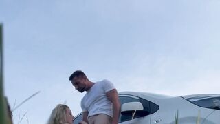 French Blond Babe Gets Fucked Outdoors in Public