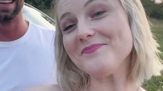French Blond Babe Gets Fucked Outdoors in Public