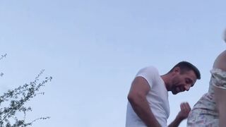 French Blond Babe Gets Fucked Outdoors in Public