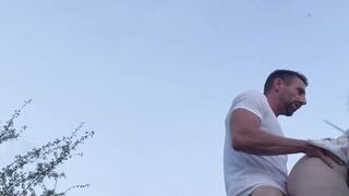 French Blond Babe Gets Fucked Outdoors in Public