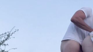 French Blond Babe Gets Fucked Outdoors in Public
