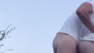 French Blond Babe Gets Fucked Outdoors in Public