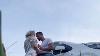 French Blond Babe Gets Fucked Outdoors in Public