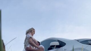 French Blond Babe Gets Fucked Outdoors in Public