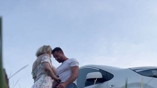 French Blond Babe Gets Fucked Outdoors in Public