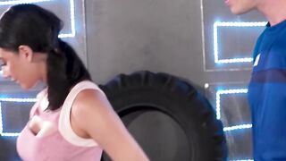 Fitness Freak Emily Pinks Gets Sweaty With Her Hunk Instructor