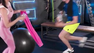 Fitness Freak Emily Pinks Gets Sweaty With Her Hunk Instructor