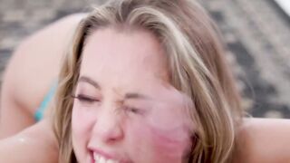 Blondie's Messy Face Job - POV BJ with Facial Finish