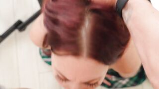 Redheaded Milf Teacher Jess Ryans Gives Student A Lesson In Deepthroat And Facial