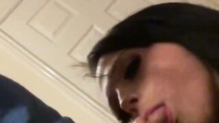 Amateur Cutie Sara Knight Gets Her First Blowjob Lesson - POV