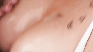 TokyoLeigh's Hot Oil Massage Session With Huge Load On Ass
