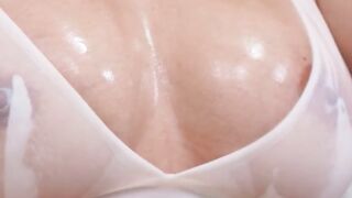TokyoLeigh's Hot Oil Massage Session With Huge Load On Ass