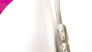 Brunette Babe Angelina Heart Spanking Her Pet's Ass in Leather Gloves