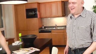 Teen Cleaning Girl Gets Wet Blow Job From Old Man And Earns A Big Tip
