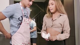 MILF Step-Son's Girlfriend Gets A Huge Facial Load