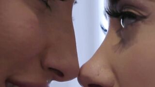 Curious Girl On Girls Experience - Older MILF Teaches barely legal Blonde How To Please A Man