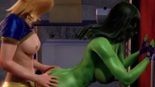 Supergirl x Hulk - Epic Collaboration of Two Powerful Heroes