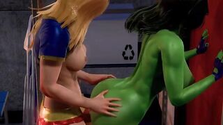 Supergirl x Hulk - Epic Collaboration of Two Powerful Heroes