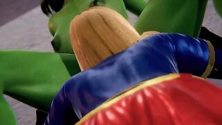 Supergirl x Hulk - Epic Collaboration of Two Powerful Heroes