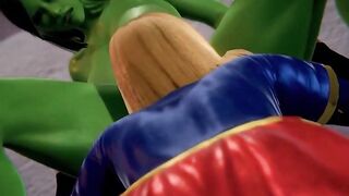 Supergirl x Hulk - Epic Collaboration of Two Powerful Heroes