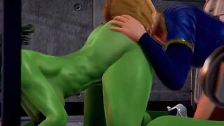 Supergirl x Hulk - Epic Collaboration of Two Powerful Heroes