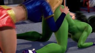 Supergirl x Hulk - Epic Collaboration of Two Powerful Heroes