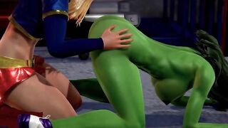 Supergirl x Hulk - Epic Collaboration of Two Powerful Heroes