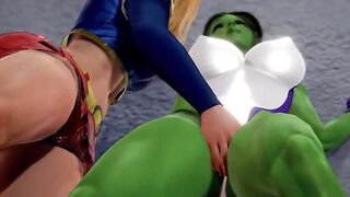 Supergirl x Hulk - Epic Collaboration of Two Powerful Heroes