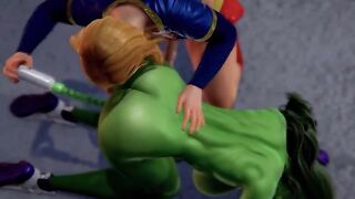 Supergirl x Hulk - Epic Collaboration of Two Powerful Heroes