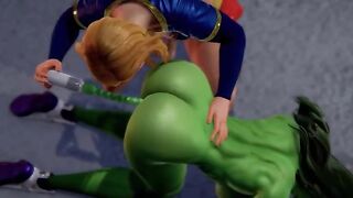 Supergirl x Hulk - Epic Collaboration of Two Powerful Heroes