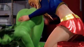Supergirl x Hulk - Epic Collaboration of Two Powerful Heroes