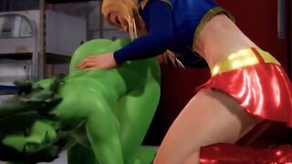 Supergirl x Hulk - Epic Collaboration of Two Powerful Heroes