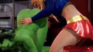 Supergirl x Hulk - Epic Collaboration of Two Powerful Heroes