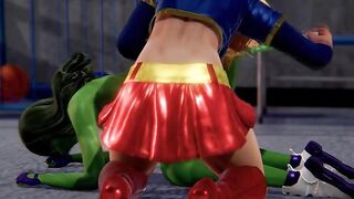 Supergirl x Hulk - Epic Collaboration of Two Powerful Heroes
