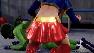Supergirl x Hulk - Epic Collaboration of Two Powerful Heroes
