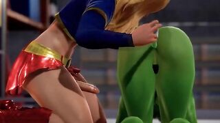 Supergirl x Hulk - Epic Collaboration of Two Powerful Heroes