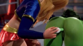 Supergirl x Hulk - Epic Collaboration of Two Powerful Heroes
