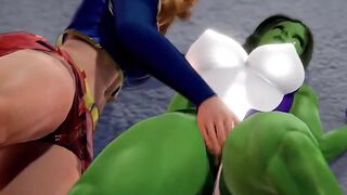 Supergirl x Hulk - Epic Collaboration of Two Powerful Heroes