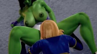 Supergirl x Hulk - Epic Collaboration of Two Powerful Heroes