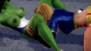 Supergirl x Hulk - Epic Collaboration of Two Powerful Heroes