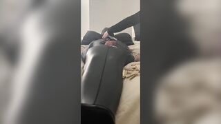 Sensory Deprivation Fetish inside Sleepsack with Estim and Clamps and